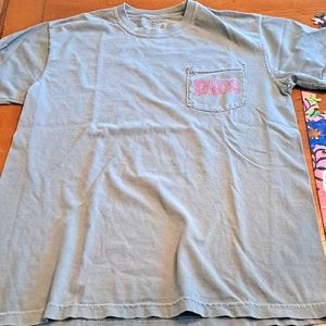 Bronze skateboard brand distressed Gray men's t-shirt